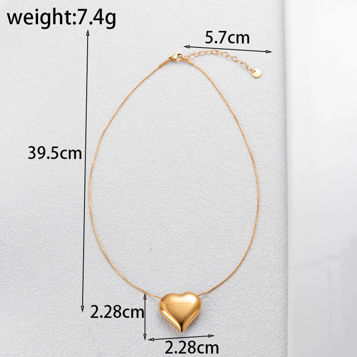 Wholesale Jewelry French Style Simple Style Classic Style Heart Shape 304 Stainless Steel Earrings Necklace