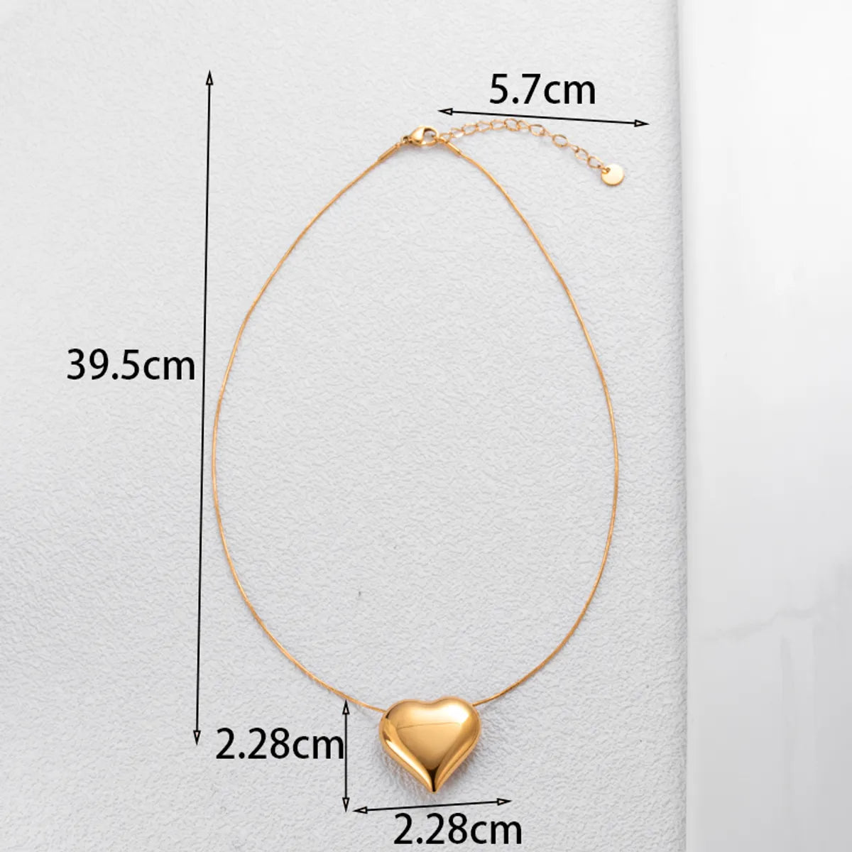 Wholesale Jewelry French Style Simple Style Classic Style Heart Shape 304 Stainless Steel Earrings Necklace