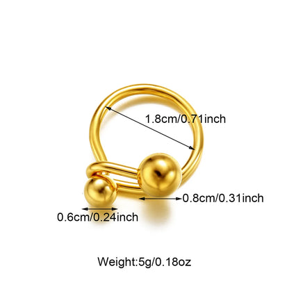 304 Stainless Steel 18K Gold Plated Glam Asymmetrical Inlay Star Starfish Bow Knot Zircon Open Rings