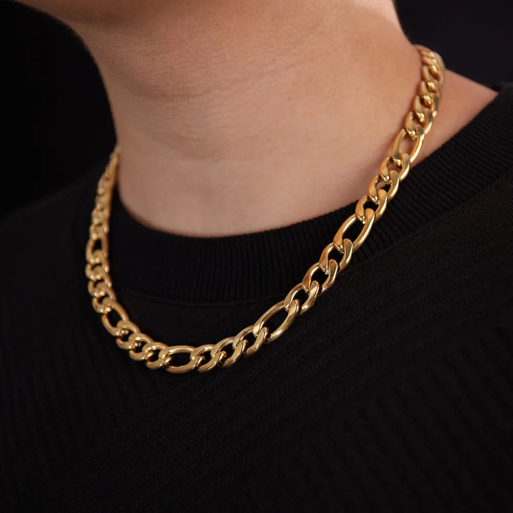 304 Stainless Steel 18K Gold Plated Hip-Hop Geometric Necklace