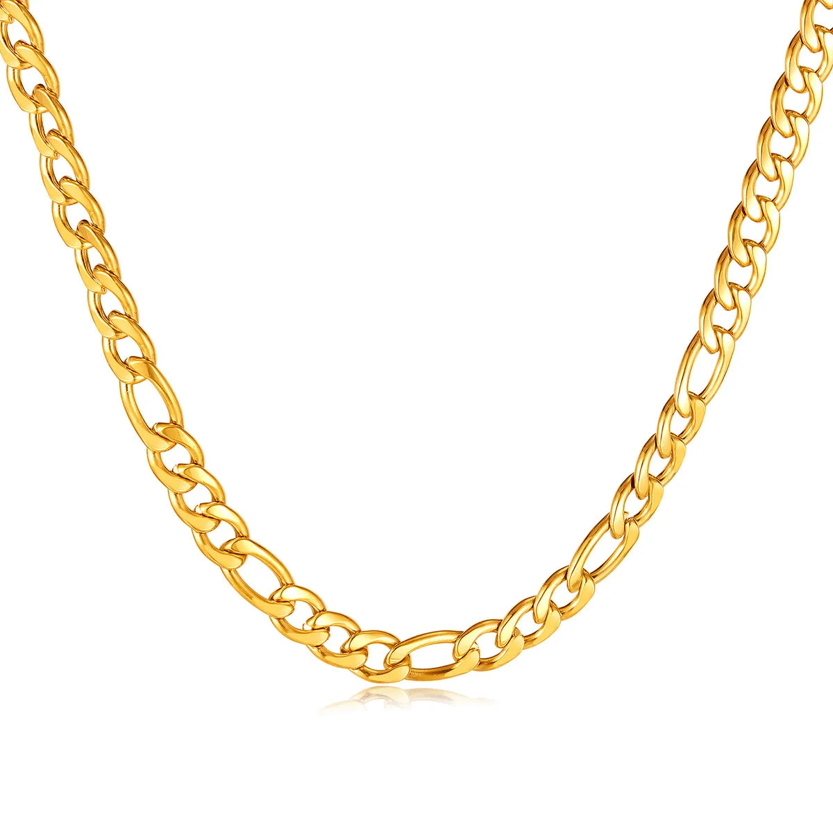 304 Stainless Steel 18K Gold Plated Hip-Hop Geometric Necklace