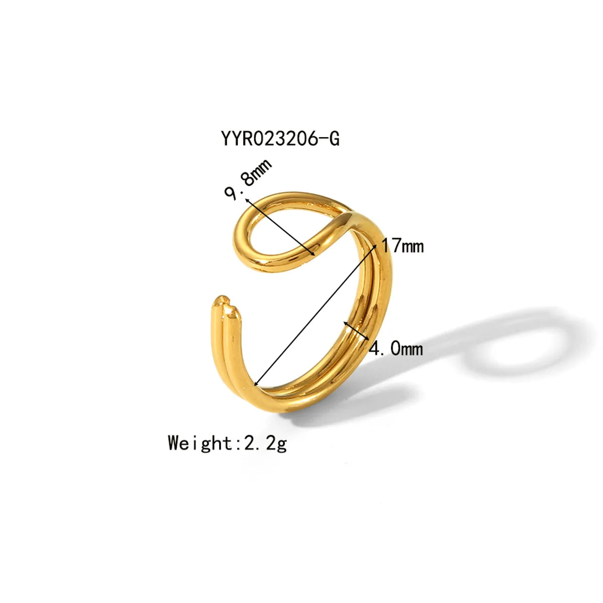 Wholesale Jewelry IG Style Casual Irregular Solid Color 304 Stainless Steel 18K Gold Plated Polishing Plating Rings Bangle Jewelry Set