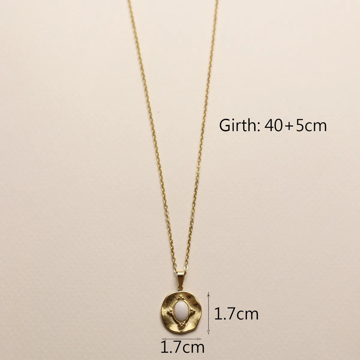 304 Stainless Steel 18K Gold Plated IG Style Elegant Streetwear Inlay Round Square Moon Turquoise Zircon Pendant Necklace