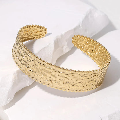 IG Style Modern Style Simple Style Geometric 304 Stainless Steel 18K Gold Plated Bangle In Bulk