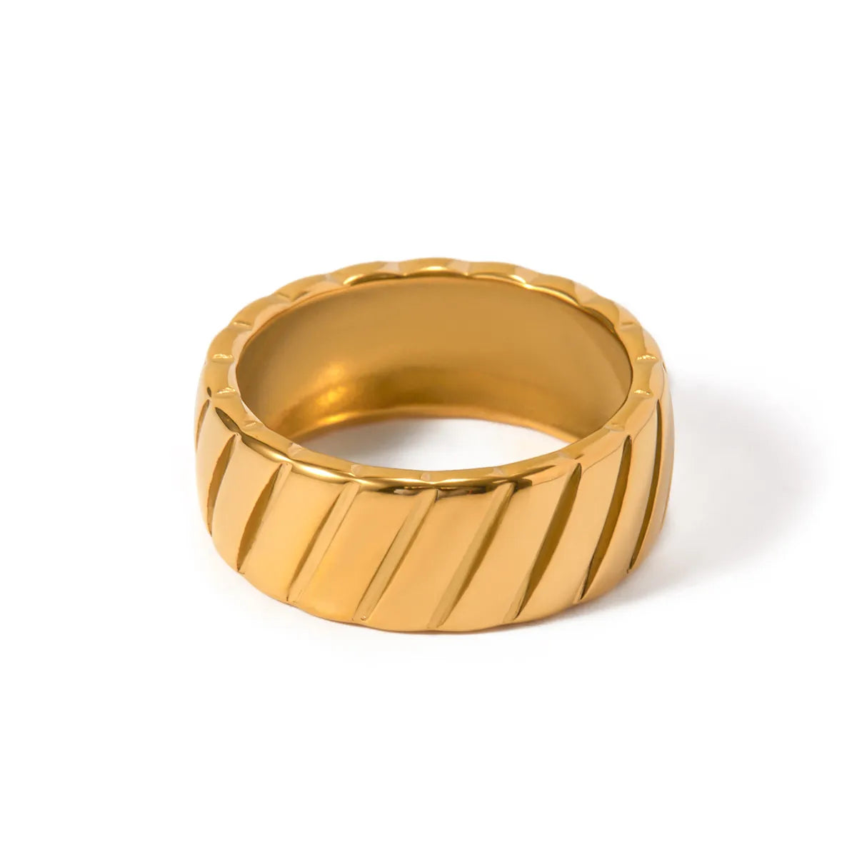 Wholesale Jewelry IG Style Simple Style Geometric 304 Stainless Steel 18K Gold Plated Rings