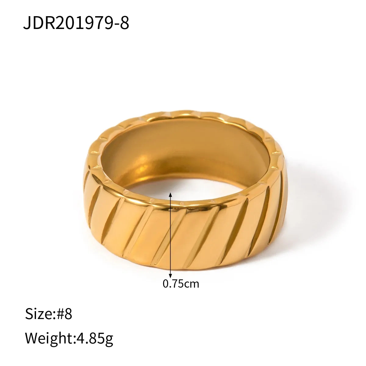 Wholesale Jewelry IG Style Simple Style Geometric 304 Stainless Steel 18K Gold Plated Rings