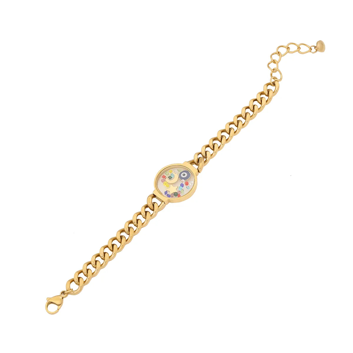 IG Style Simple Style Round Eye Flower 304 Stainless Steel 18K Gold Plated Bracelets In Bulk