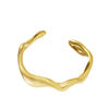 304 Stainless Steel 18K Gold Plated IG Style Simple Style Irregular Open Rings