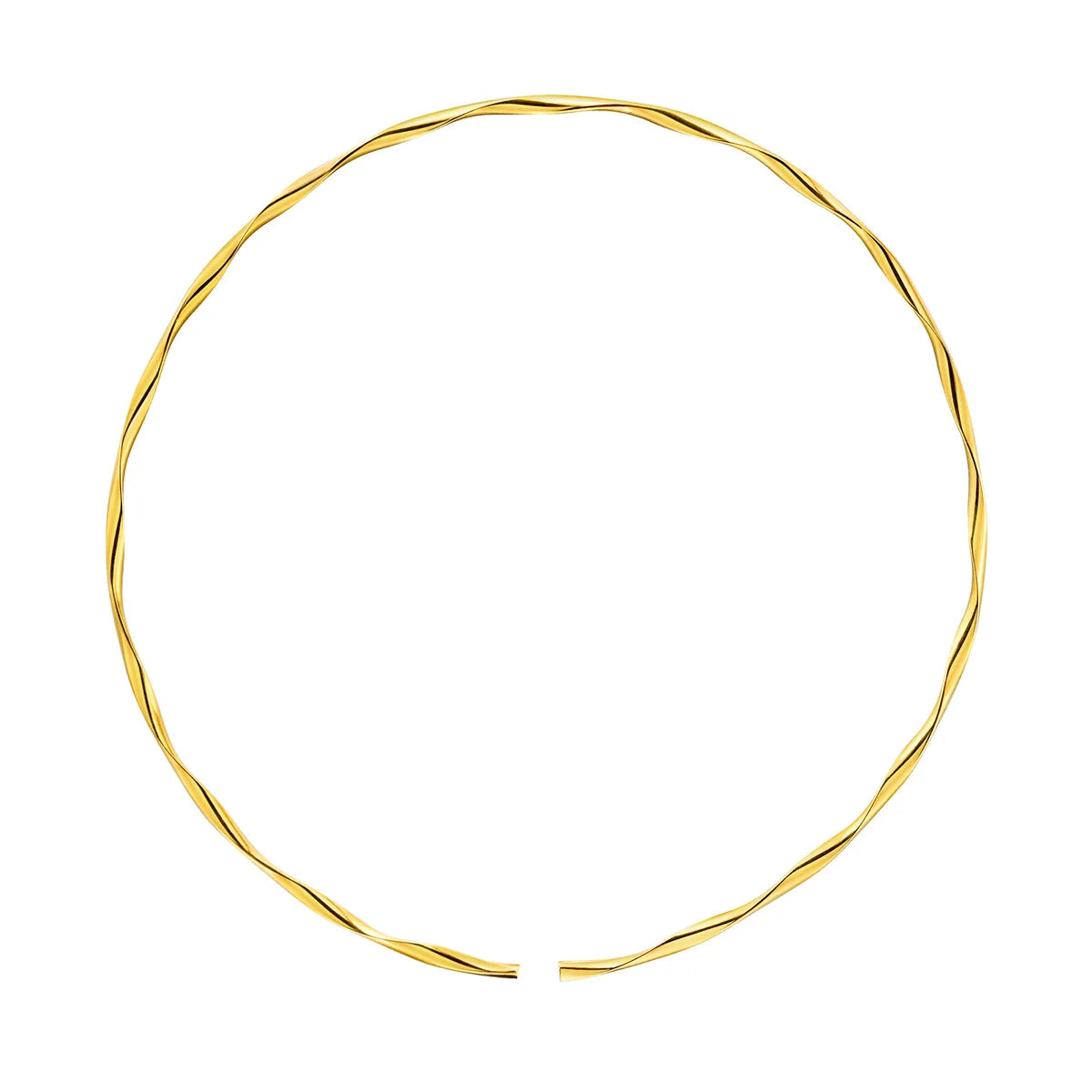 304 Stainless Steel 18K Gold Plated IG Style Twist Choker