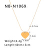 304 Stainless Steel 18K Gold Plated Luxurious Romantic Plating Heart Shape Pendant Necklace