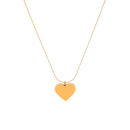 304 Stainless Steel 18K Gold Plated Luxurious Romantic Plating Heart Shape Pendant Necklace