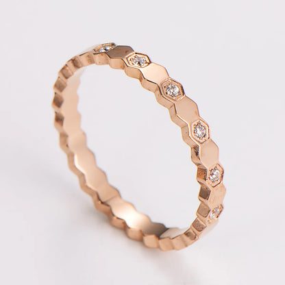 304 Stainless Steel 18K Gold Plated Rose Gold Plated Simple Style Classic Style Plating Solid Color Rings