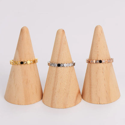 304 Stainless Steel 18K Gold Plated Rose Gold Plated Simple Style Classic Style Plating Solid Color Rings