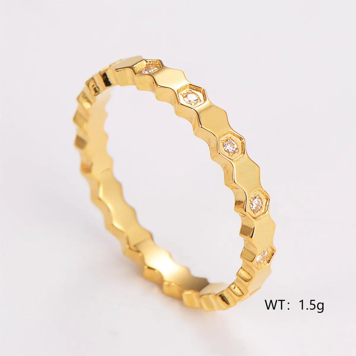 304 Stainless Steel 18K Gold Plated Rose Gold Plated Simple Style Classic Style Plating Solid Color Rings