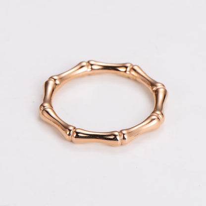 304 Stainless Steel 18K Gold Plated Rose Gold Plated Simple Style Classic Style Plating Solid Color Rings