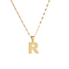 304 Stainless Steel 18K Gold Plated Simple Style Classic Style Commute Letter Pendant Necklace