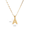 304 Stainless Steel 18K Gold Plated Simple Style Classic Style Commute Letter Pendant Necklace