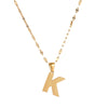 304 Stainless Steel 18K Gold Plated Simple Style Classic Style Commute Letter Pendant Necklace