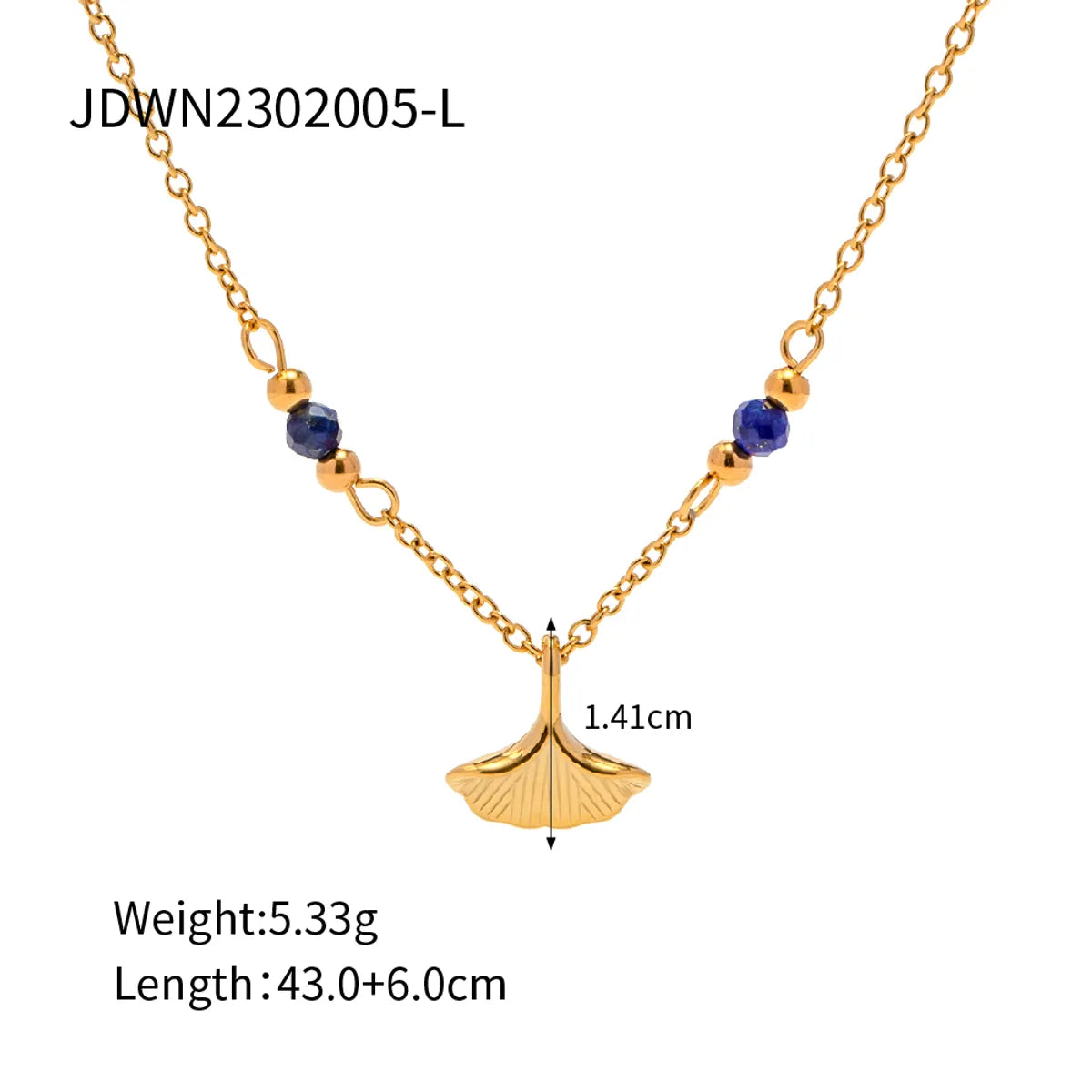 304 Stainless Steel 18K Gold Plated Simple Style Classic Style Plating Color Block Necklace