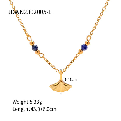 304 Stainless Steel 18K Gold Plated Simple Style Classic Style Plating Color Block Necklace