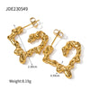 304 Stainless Steel 18K Gold Plated Simple Style Classic Style Plating Heart Shape Earrings Necklace