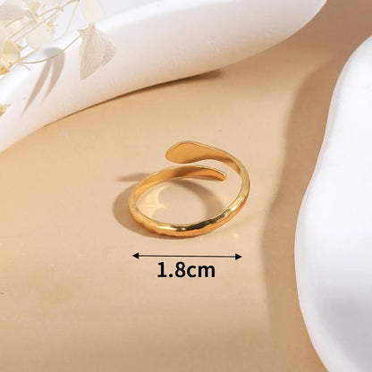 304 Stainless Steel 18K Gold Plated Simple Style Classic Style Plating Snake Rings