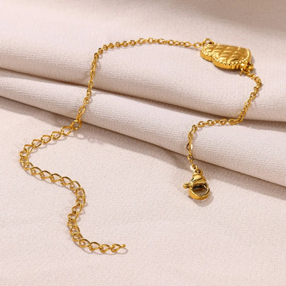 304 Stainless Steel 18K Gold Plated Simple Style Classic Style Plating Three-dimensional Heart Shape Necklace