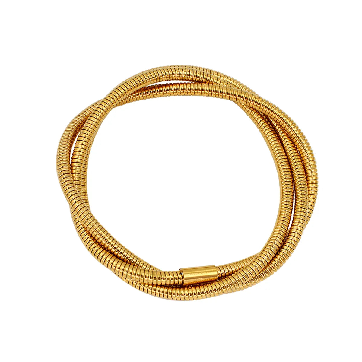 Simple Style Geometric 304 Stainless Steel 18K Gold Plated Bangle In Bulk