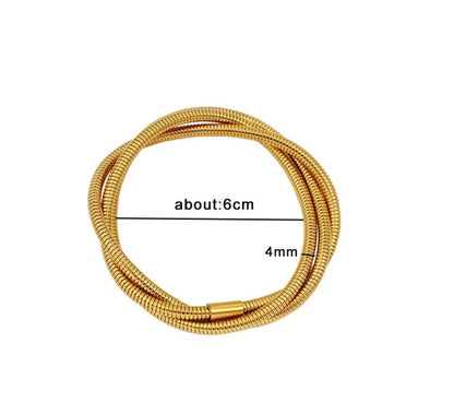 Simple Style Geometric 304 Stainless Steel 18K Gold Plated Bangle In Bulk