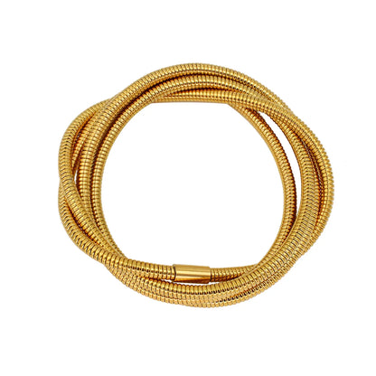 Simple Style Geometric 304 Stainless Steel 18K Gold Plated Bangle In Bulk