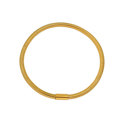 Simple Style Geometric 304 Stainless Steel 18K Gold Plated Bangle In Bulk