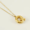 304 Stainless Steel 18K Gold Plated Simple Style Letter Pendant Necklace