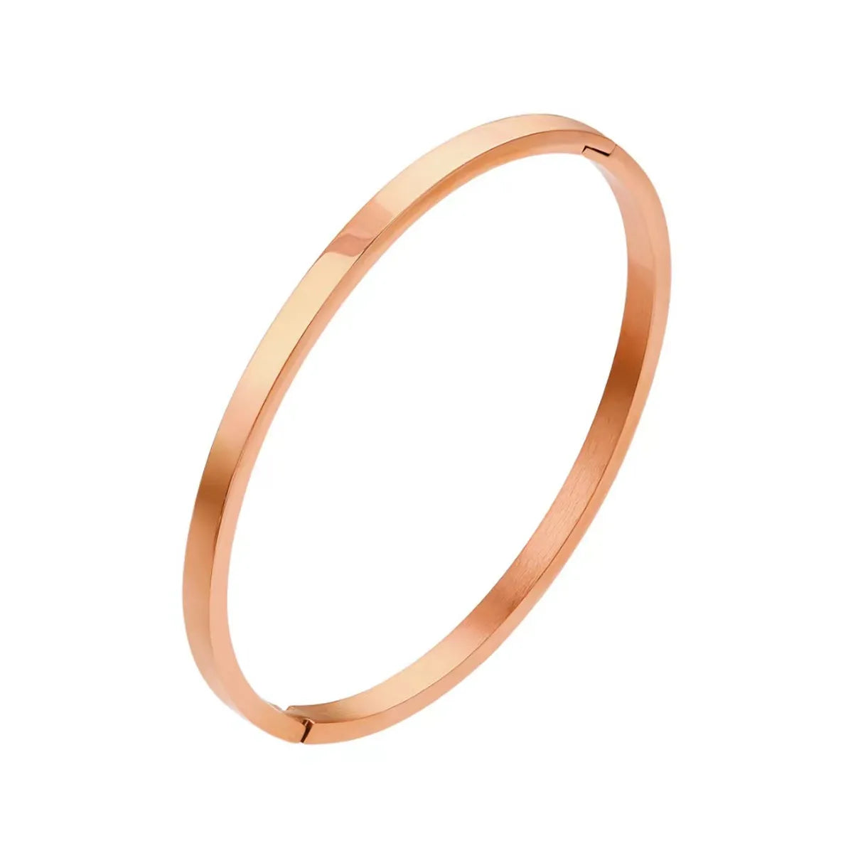 Simple Style Solid Color 304 Stainless Steel 18K Gold Plated Bangle In Bulk