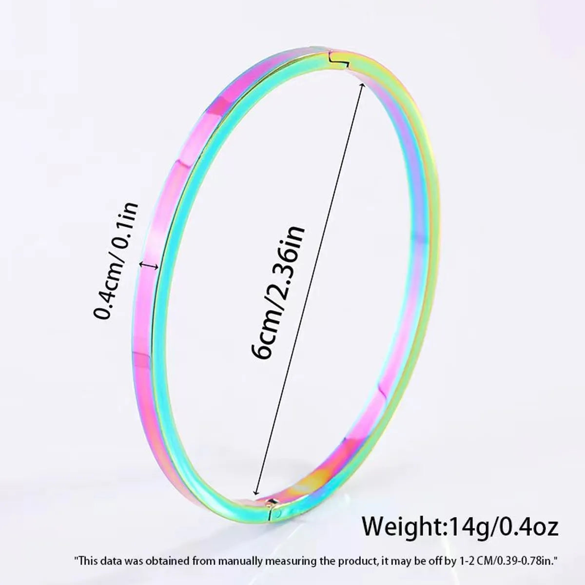 Simple Style Solid Color 304 Stainless Steel 18K Gold Plated Bangle In Bulk