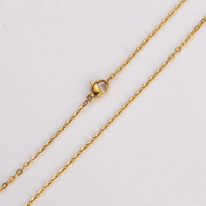 304 Stainless Steel 18K Gold Plated Simple Style Solid Color Choker