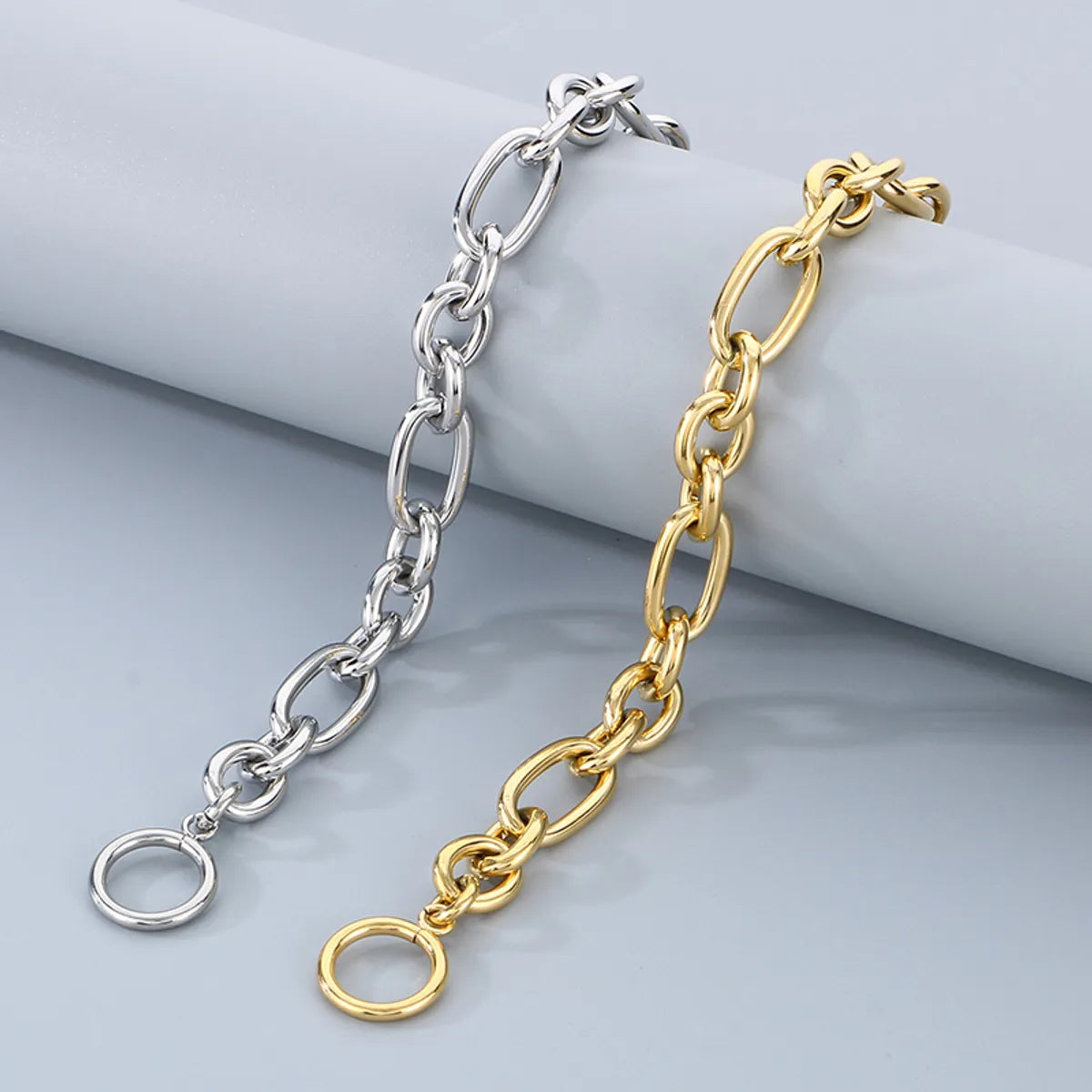 304 Stainless Steel 18K Gold Plated Simple Style Solid Color Jewelry Set