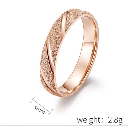 304 Stainless Steel 18K Gold Plated Simple Style Solid Color Rings