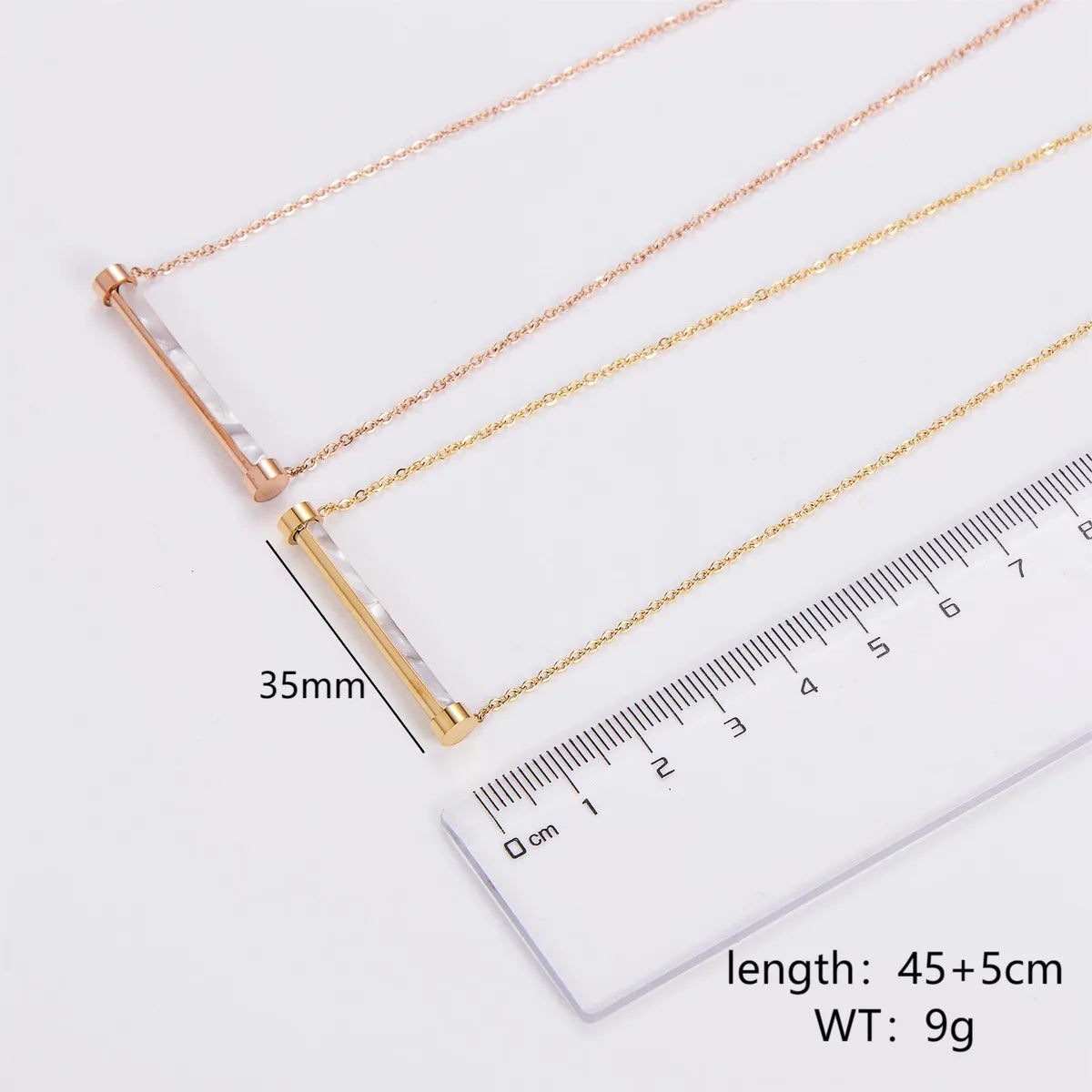 304 Stainless Steel Casual Inlay Solid Color Acrylic Pendant Necklace