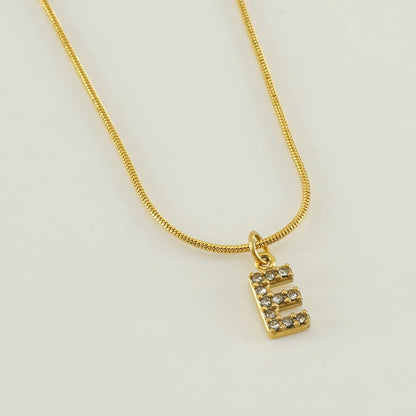 304 Stainless Steel Casual Letter Pendant Necklace