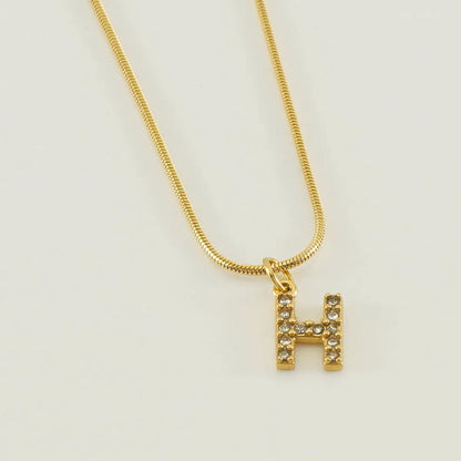 304 Stainless Steel Casual Letter Pendant Necklace