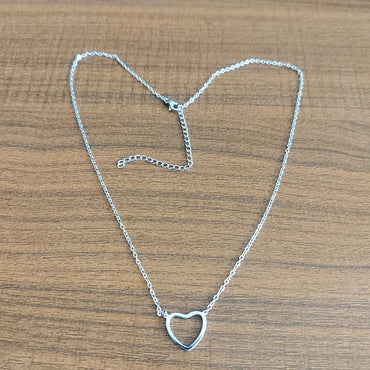 304 Stainless Steel Casual Modern Style Simple Style Heart Shape Pendant Necklace