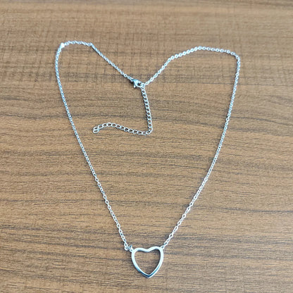 304 Stainless Steel Casual Modern Style Simple Style Heart Shape Pendant Necklace