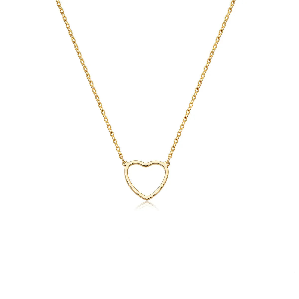 304 Stainless Steel Casual Modern Style Simple Style Heart Shape Pendant Necklace