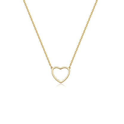 304 Stainless Steel Casual Modern Style Simple Style Heart Shape Pendant Necklace