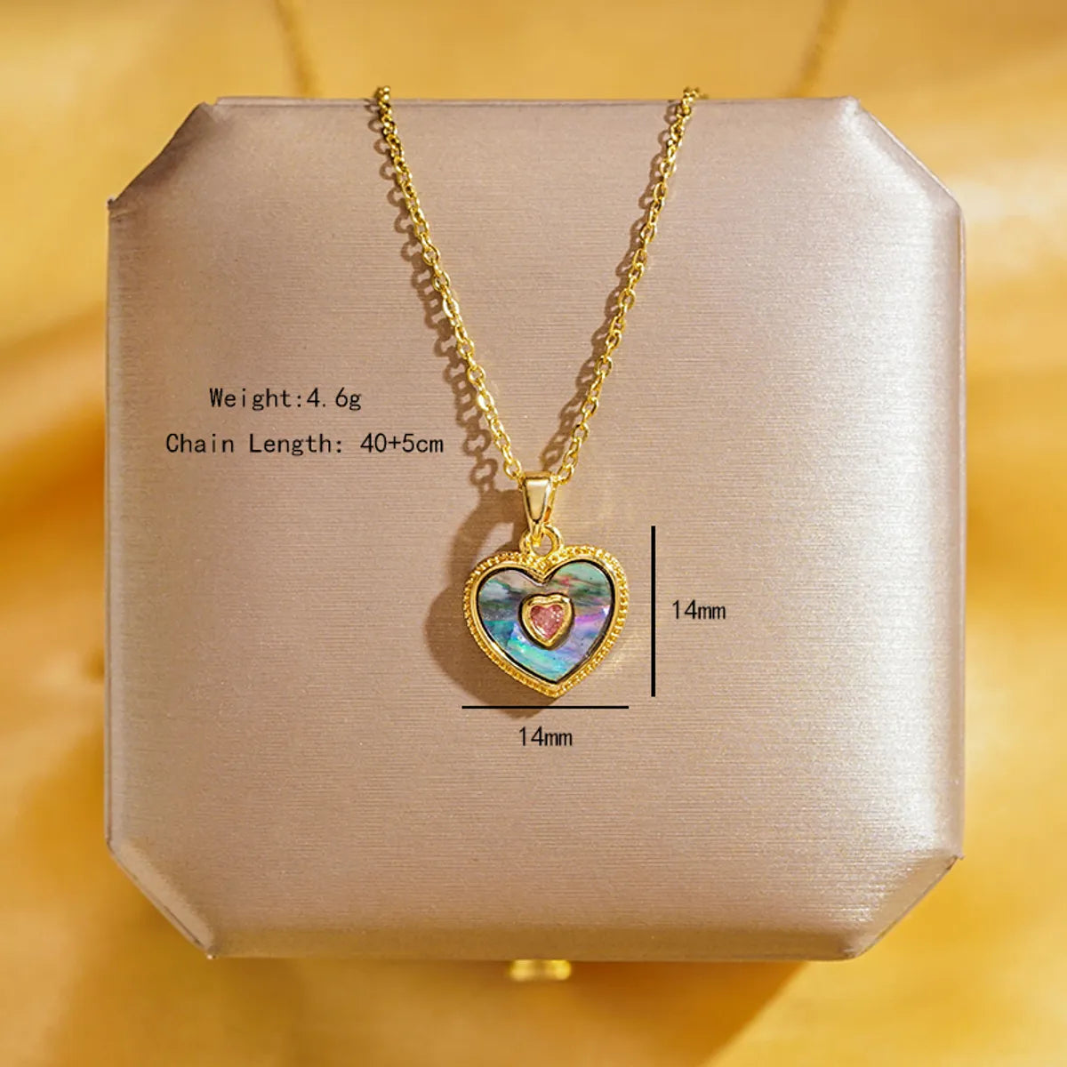 304 Stainless Steel Copper 18K Gold Plated K Gold Plated Cute Inlay Flower Butterfly Acrylic Shell Zircon Pendant Necklace