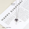 304 Stainless Steel Copper 18K Gold Plated Plating Inlay Heart Shape Rhinestones Pendant Necklace