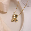 304 Stainless Steel Copper Casual Simple Style Letter Necklace