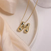 304 Stainless Steel Copper Casual Simple Style Letter Necklace