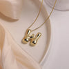 304 Stainless Steel Copper Casual Simple Style Letter Necklace