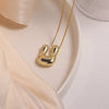 304 Stainless Steel Copper Casual Simple Style Letter Necklace